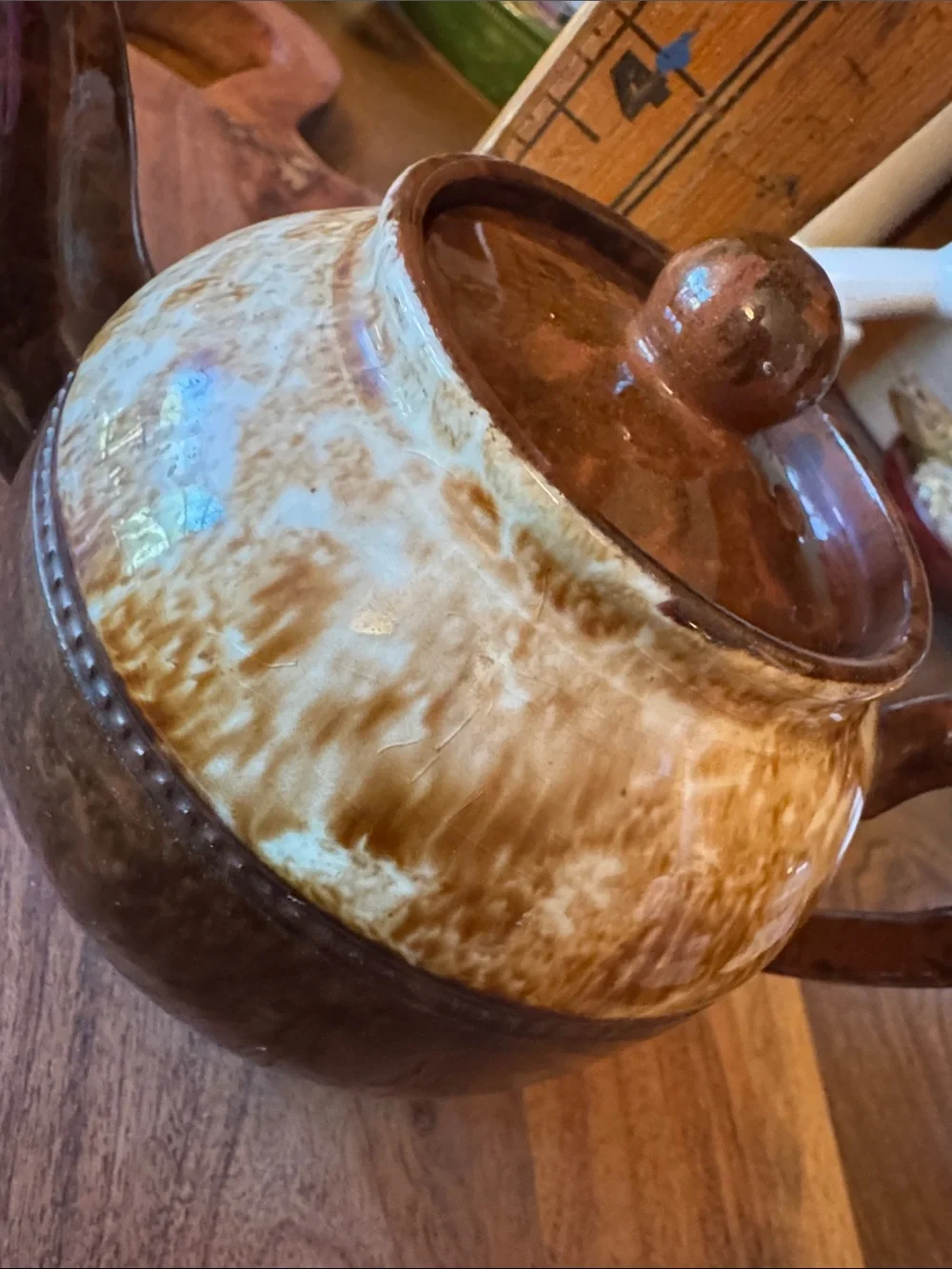VTG Arthurwood Ceramic Teapot with Amber Glaze